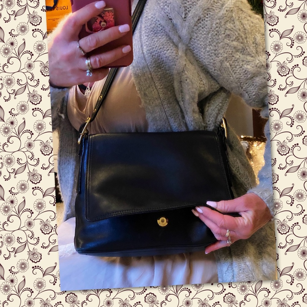 VINTAGE COACH BLACK LEGACY STUDIO FLAP BAG 9828 - Picture 17 of 17